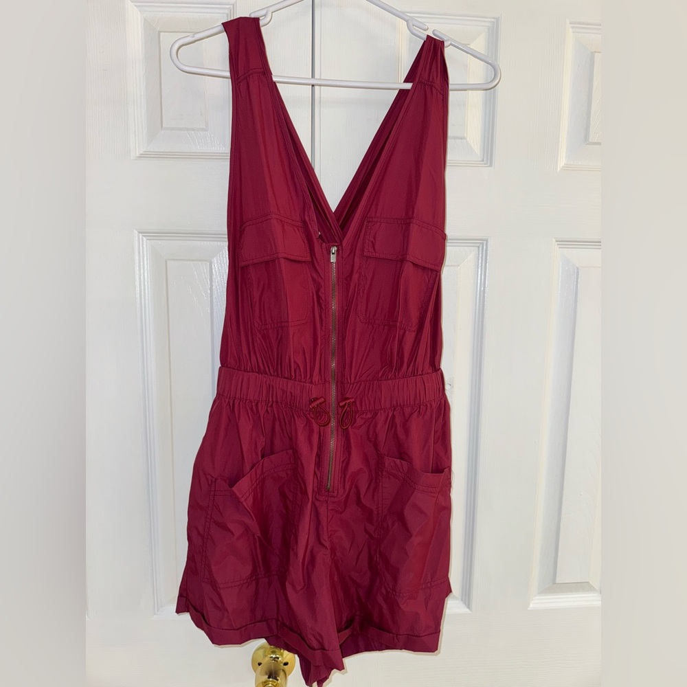 Free People: Brand New with Tags - Burgundy One Piece Romper Size Medium